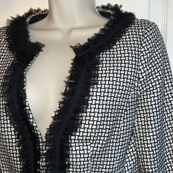 White House Black Market Black & White Checkered Blazer - Picture 2 of 8